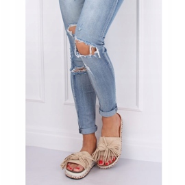 Ženske bež boho papuče CK138P Bež 1