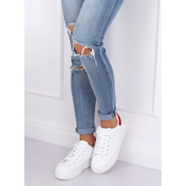 Bijele ženske tenisice 85-428 BIJELE / CRVENE bijela crvena 2