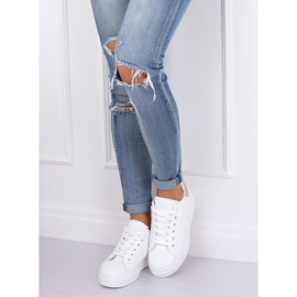 Bijele ženske tenisice 85-428 BIJELE / ROZE bijela ružičasta 1