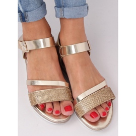 Zlatne ženske sandale D-118 Gold zlatna 1