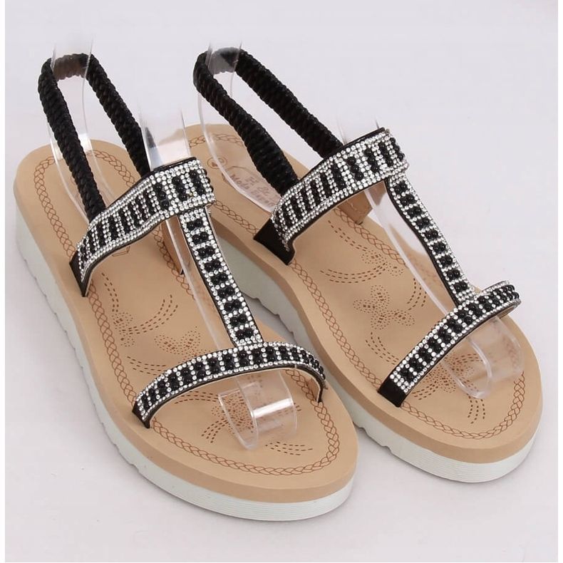 Crne ženske sandale HD-128 Black crno 1