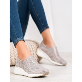 Filippo Ažurni kožni sliponi smeđa žuta boja 1