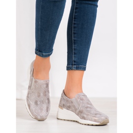 Filippo Ažurni kožni sliponi smeđa žuta boja 2