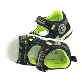 American Club Sandale Kožni umetci ukrašeni s osam i zvijezda DR14/20 Crno i zeleno 5