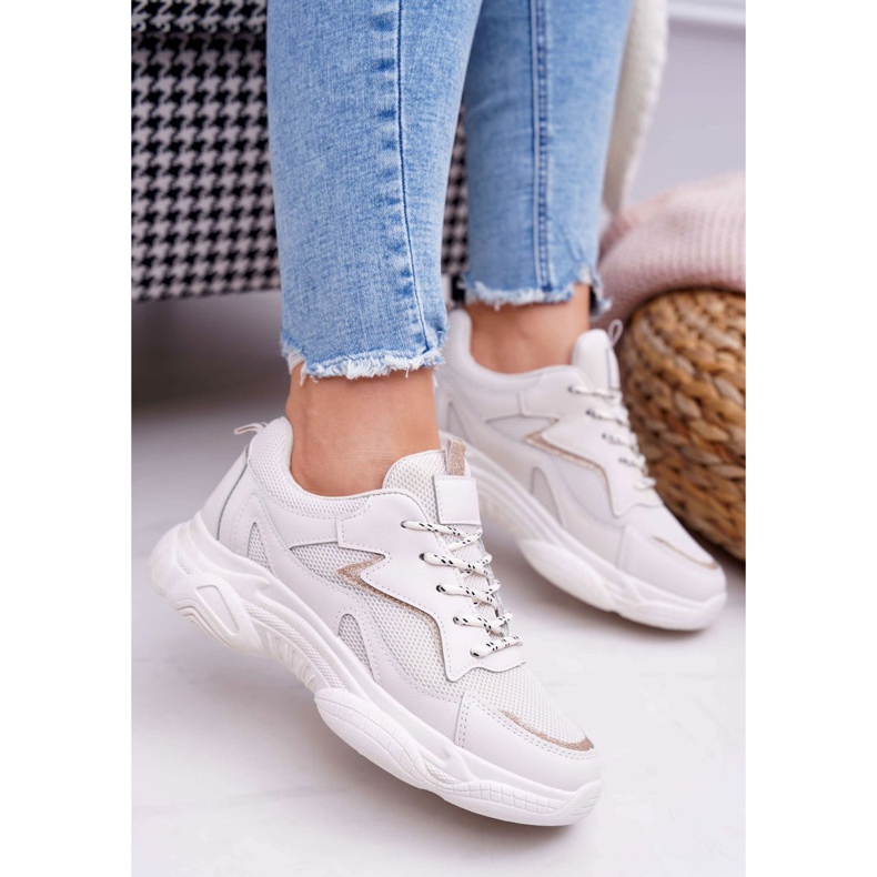 BUGO Ženske sportske cipele bež sa sjajem Winchester 1