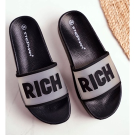 SEA Ženske crne bogate papuče na platformi crna 1