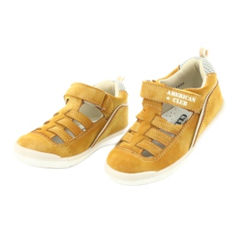 American Club GC12 / 20 čičak sandale za dječake žuta boja 3