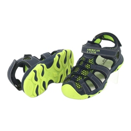 Sandale od kože American Club XD06 / 20 tamnoplave tamnoplava zelena 3