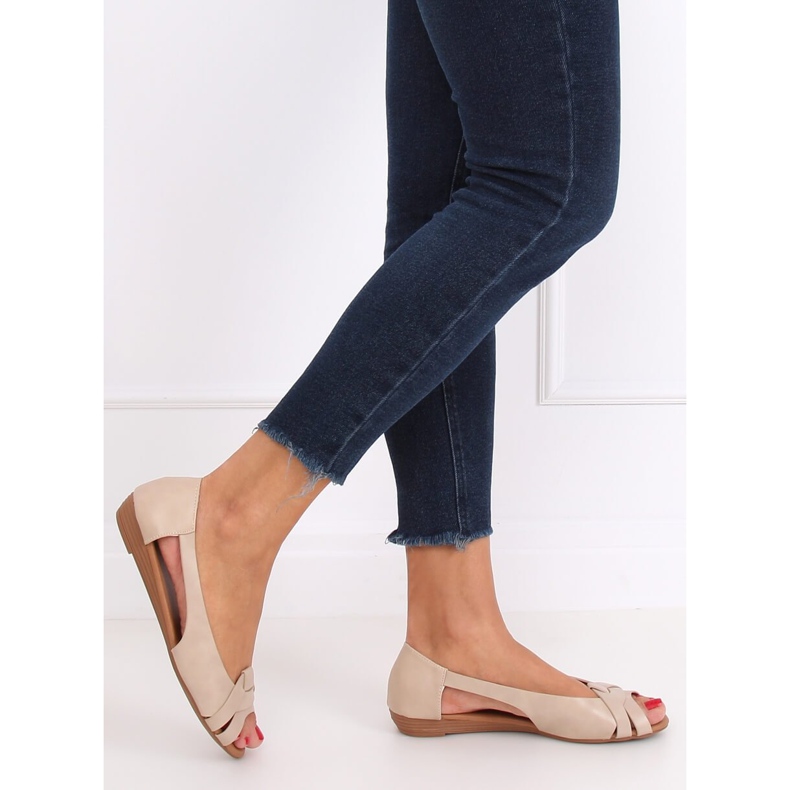 Balerine izrezane bež CC221P Bež 1