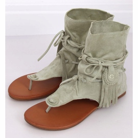 Japanke s gornjim dijelom od celadona SL1010P Zeleno zelena 1