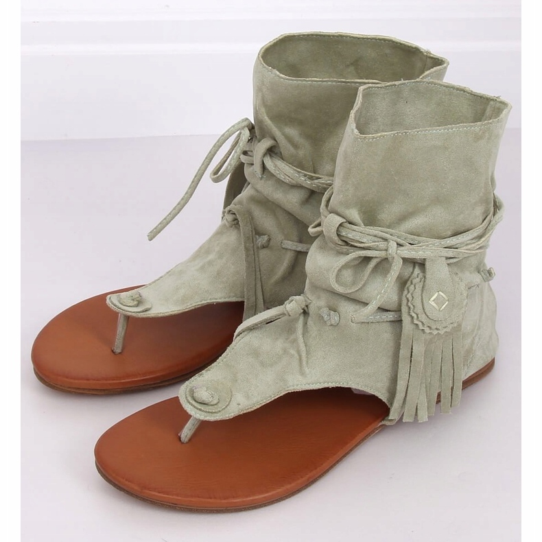 Japanke s gornjim dijelom od celadona SL1010P Zeleno zelena 1