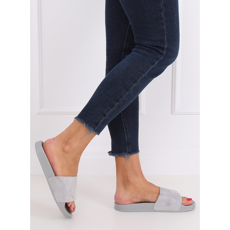 Jednostavne sive papuče CK98 Grey smeđa 2