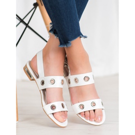 Kylie Ležerne bijele sandale bijela 1