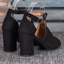 Small Swan Elegantne otvorene sandale crno 1