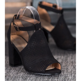 Small Swan Elegantne otvorene sandale crna 2