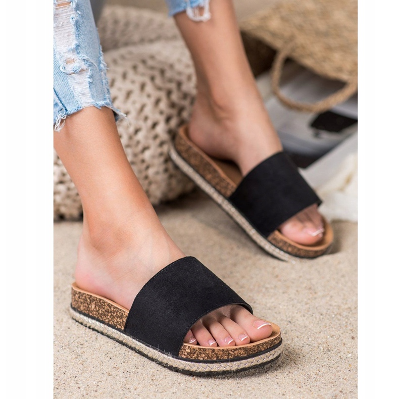 Crne VINCEZA papuče crno 2