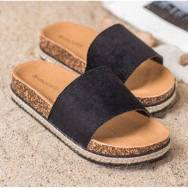 Crne VINCEZA papuče crno 1