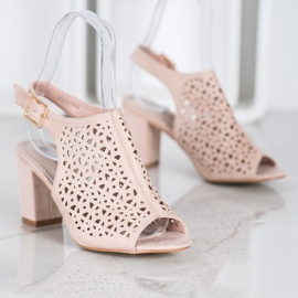 Goodin Ažur sandale sa antilopom smeđa 2