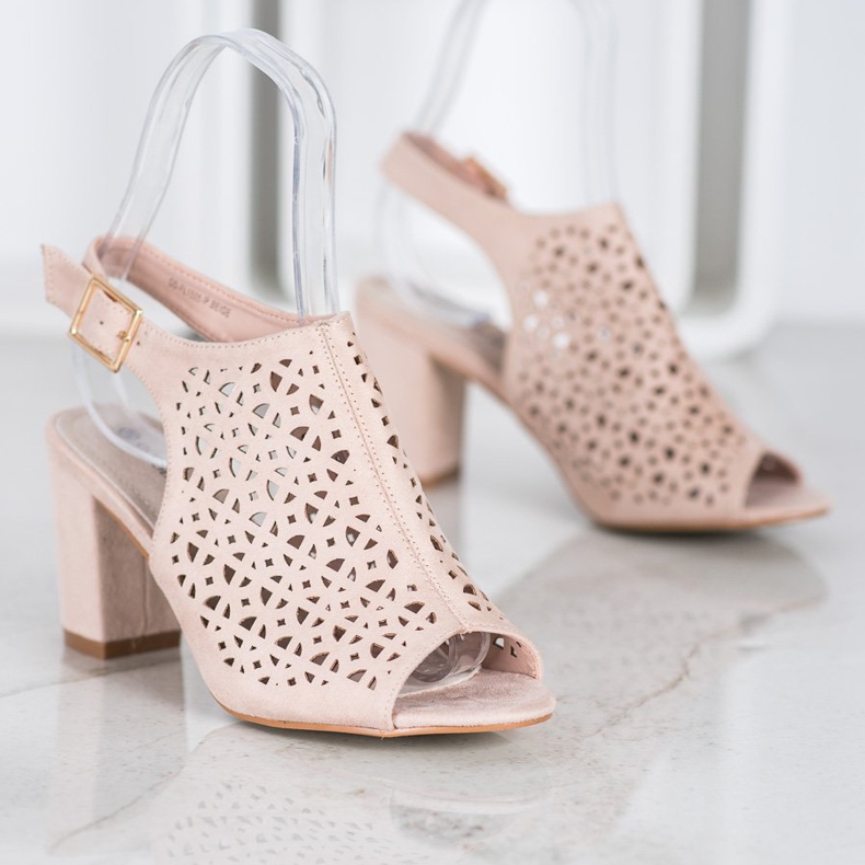 Goodin Ažur sandale sa antilopom smeđa 2