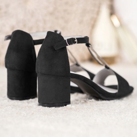 Goodin Elegantne sandale na visoku petu crna 2