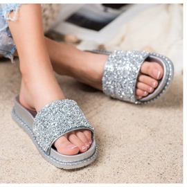 Papuče na platformi VINCEZA siva 1