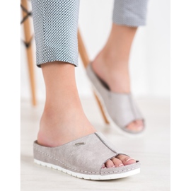 Udobne VINCEZA sjajne papuče siva 1