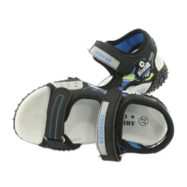 American Club Sandale kože umetnuti hl21/20 crno/plavo crna 4