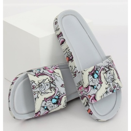 Jednobojne sive papuče CK83 Siva višebojan 1