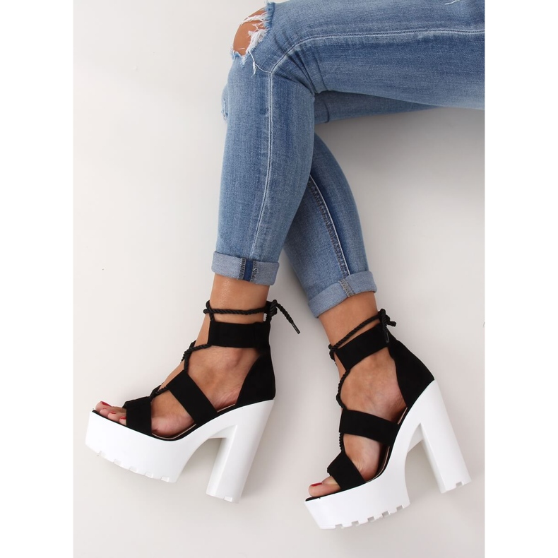 Crne sandale na platformi NS120 Black crna 1