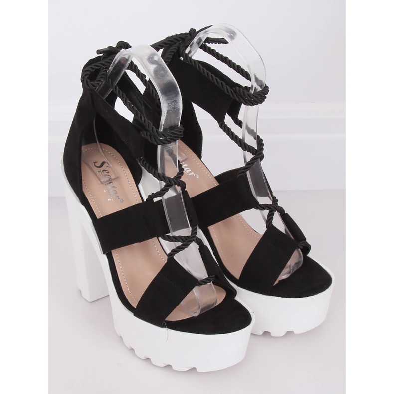 Crne sandale na platformi NS120 Black crna 2