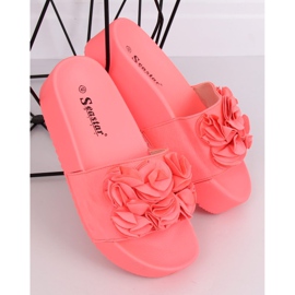 Coral CK148P Koraljne papuče na visokom potplatu ružičasta 1