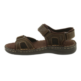 Udobne kožne sportske sandale American Club CY13 / 20 smeđa 2