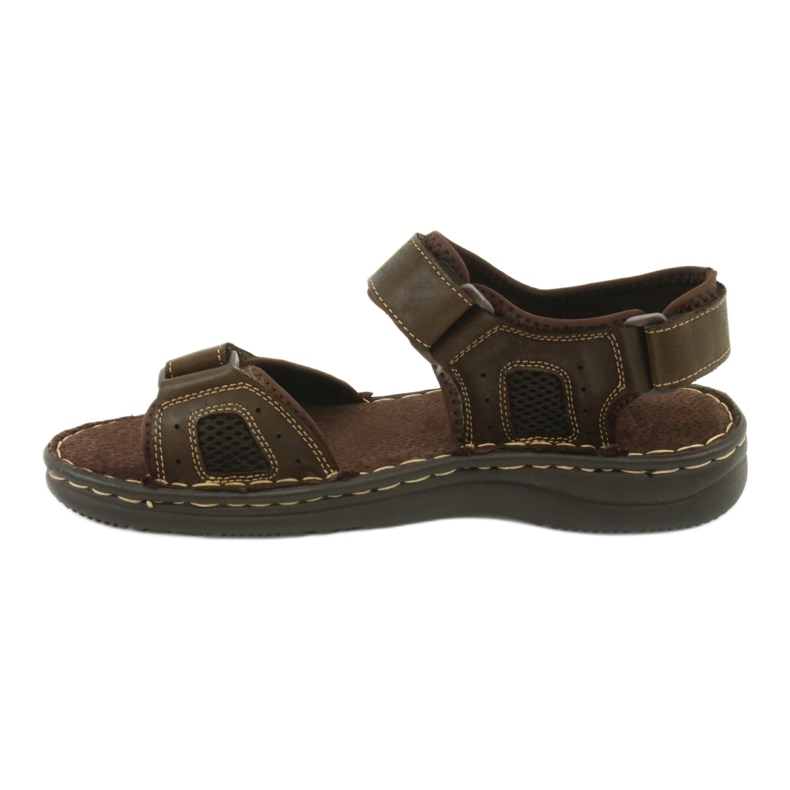 Udobne kožne sportske sandale American Club CY13 / 20 smeđa 2