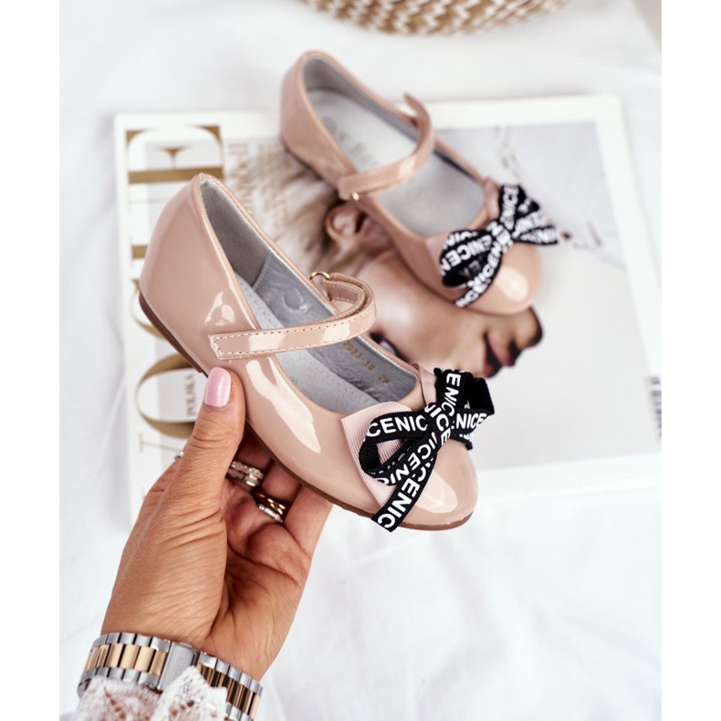 S.Barski Dječje balerinke u bež boji s čičkom Barski Mindi 2