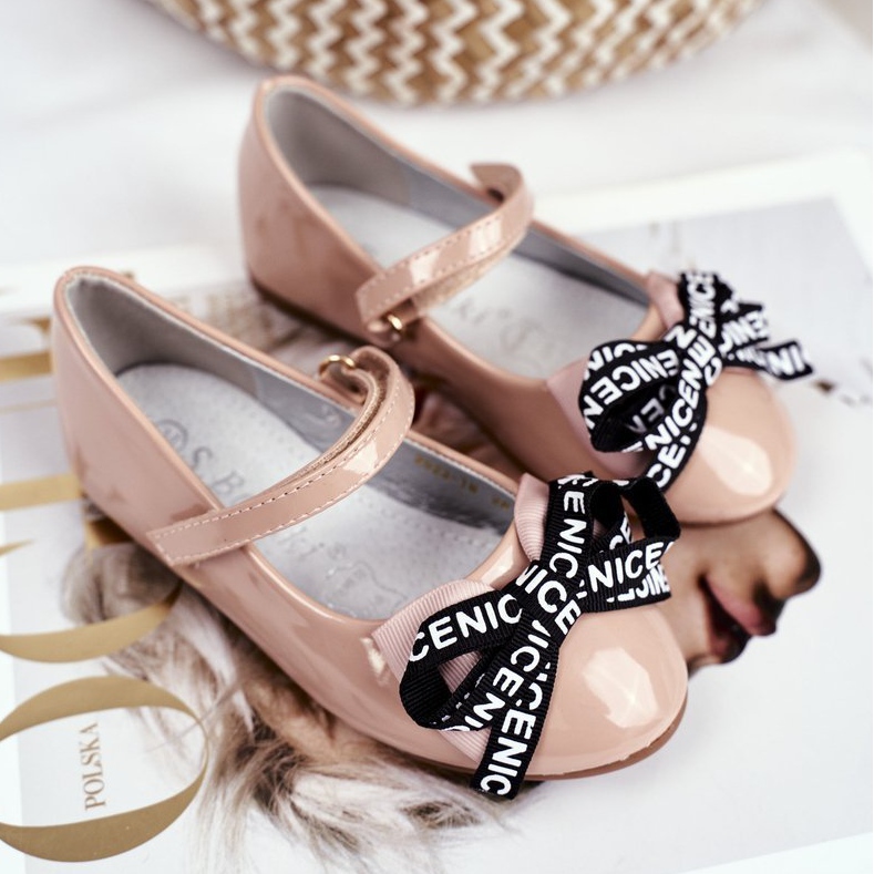 S.Barski Dječje balerinke u bež boji s čičkom Barski Mindi 1