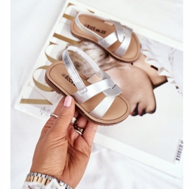 FRROCK Dječje klizne sandale s gumicom Silver Bambino siva 2