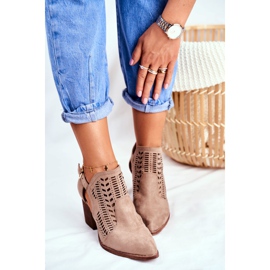 Bellucci Ženske čizme s izrezanim proljetnim bež Vellucima 2