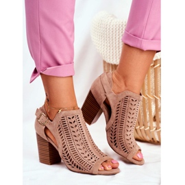 Bellucci Ženske čizme s izrezom izvan nas bež 1