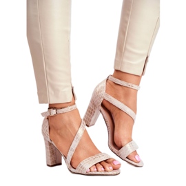 Gladijatorske sandale Sergio Leone SK870 bež zlatni 1