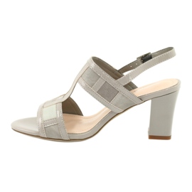 Sandale na postolju Sergio Leone SK814 gležanj sive boje siva 2