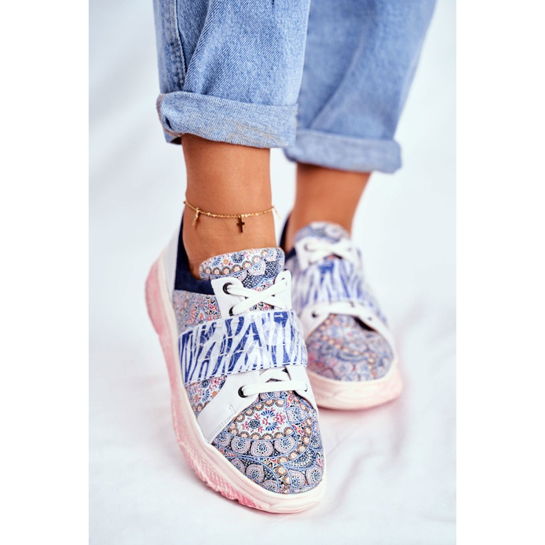 Sportska obuća Ženske kožne tenisice Maciejka 04448-27 smeđa mornarsko plava 2