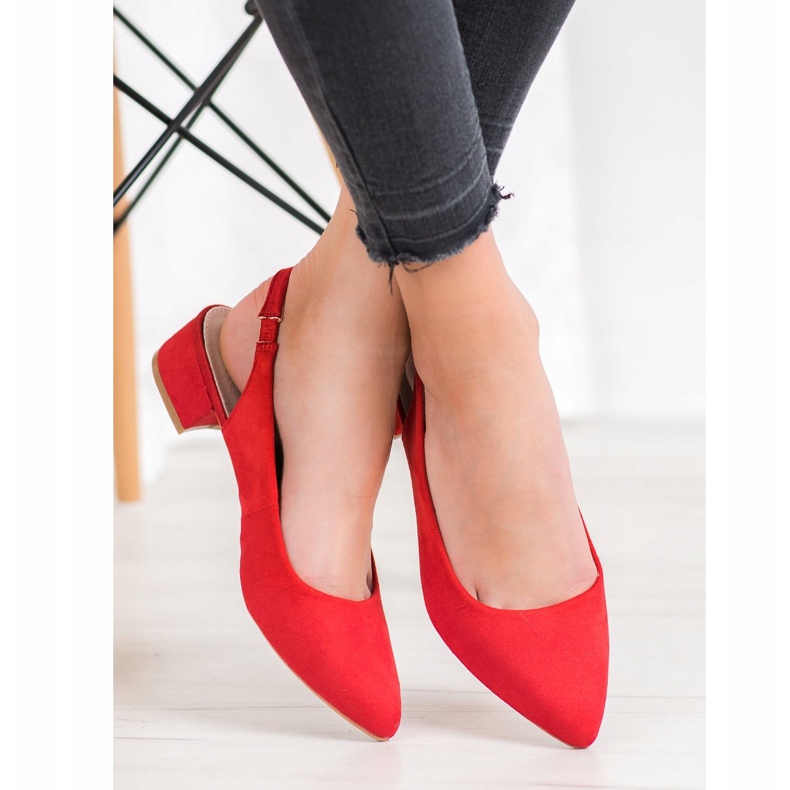 Goodin Pumpe s otkrivenom petom crvena 2