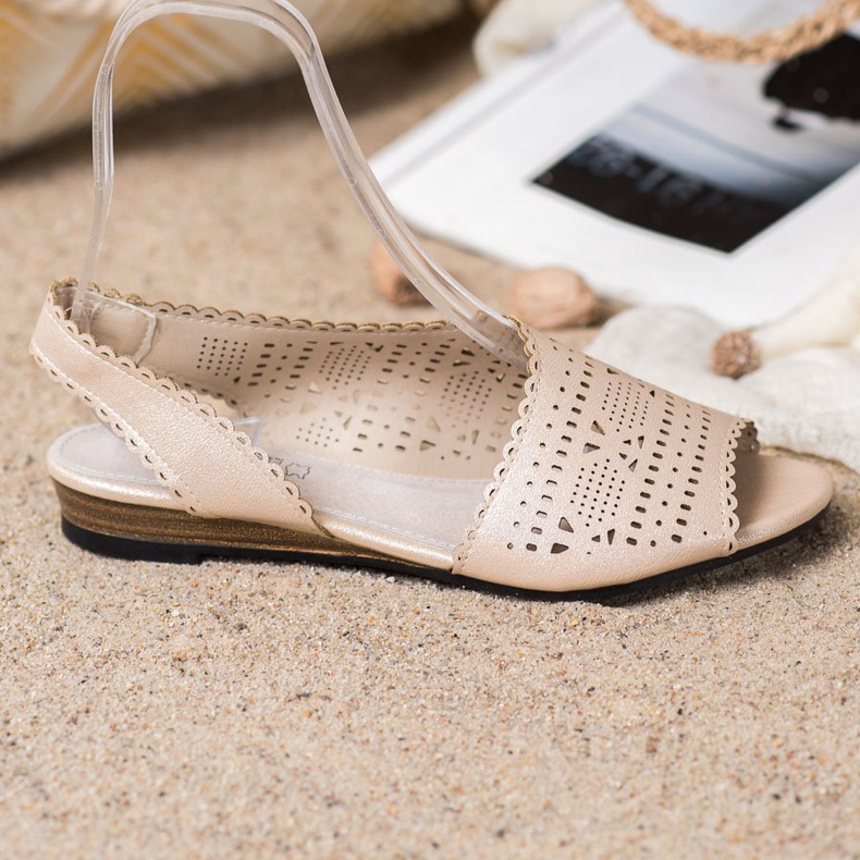 Goodin Sjajne zlatne sandale zlatni 1