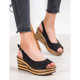 Goodin Lagane sandale od antilopa crna 2