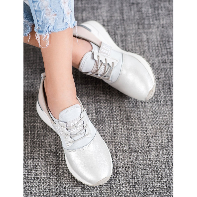 Pogledajte VINCEZA kožne tenisice siva 2