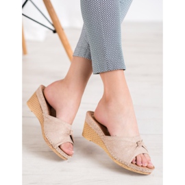 Elegantne VINCEZA sjajne papuče žuta boja 1