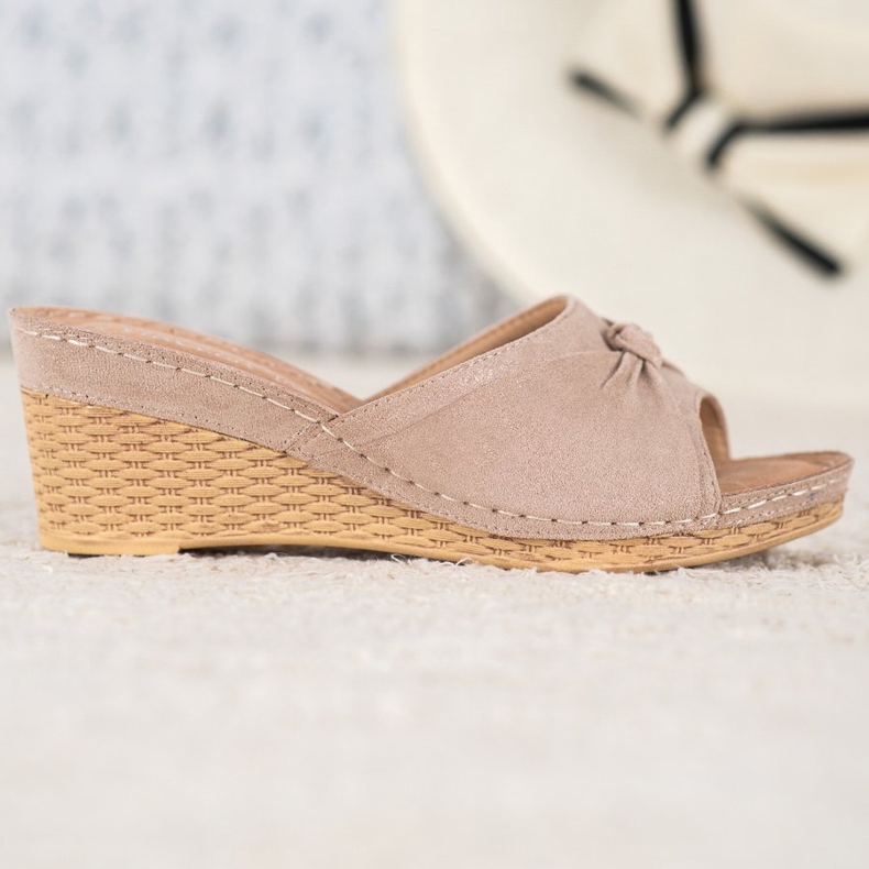 Elegantne VINCEZA sjajne papuče žuta boja 2