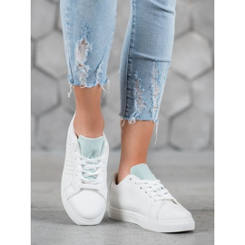 SHELOVET Bijele cipele s umetcima od antilopa bijela 1