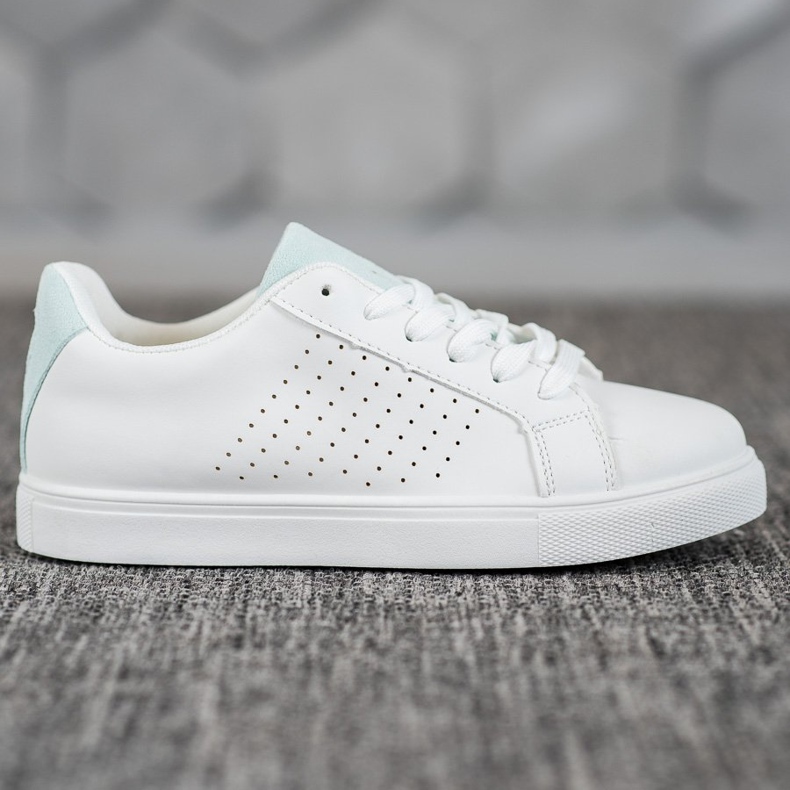 SHELOVET Bijele cipele s umetcima od antilopa bijela 2