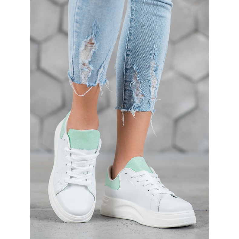 SHELOVET Sportska obuća na platformi bijela 2